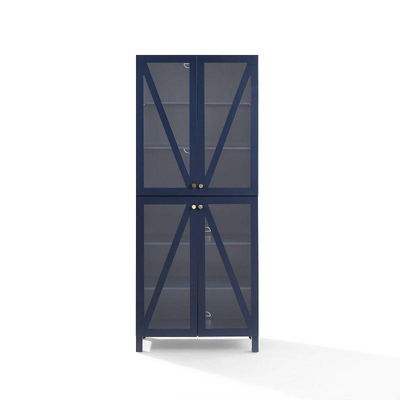 Navy Tall Freestanding Storage Pantry with Adjustable Shelving