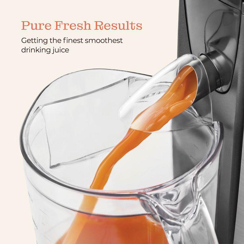 Peach Street Centrifugal Juicer 700W Extractor Machine, Wide Feeder for Whole Fruits, Vegetable, with Micro-Mesh Filter Easy to Clean, Stainless Steel