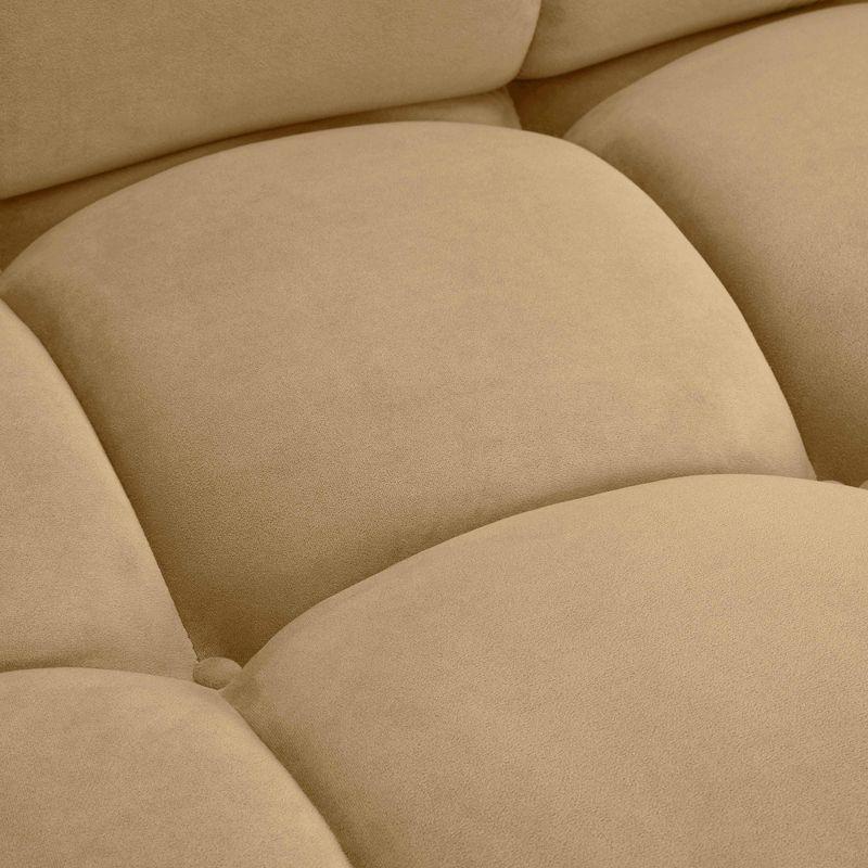 TOV Furniture Calliope Cafe Au Lait Performance Velvet Modular Armless Chair