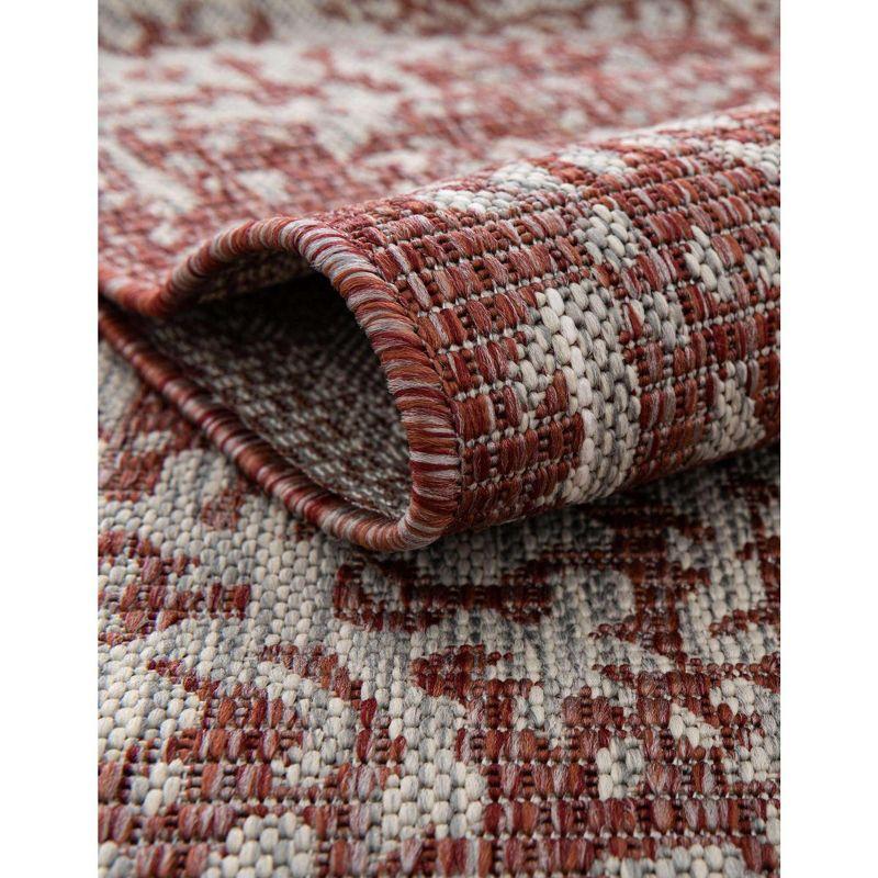 Unique Loom Outdoor Traditional Timeworn Geometric Woven Area Rug