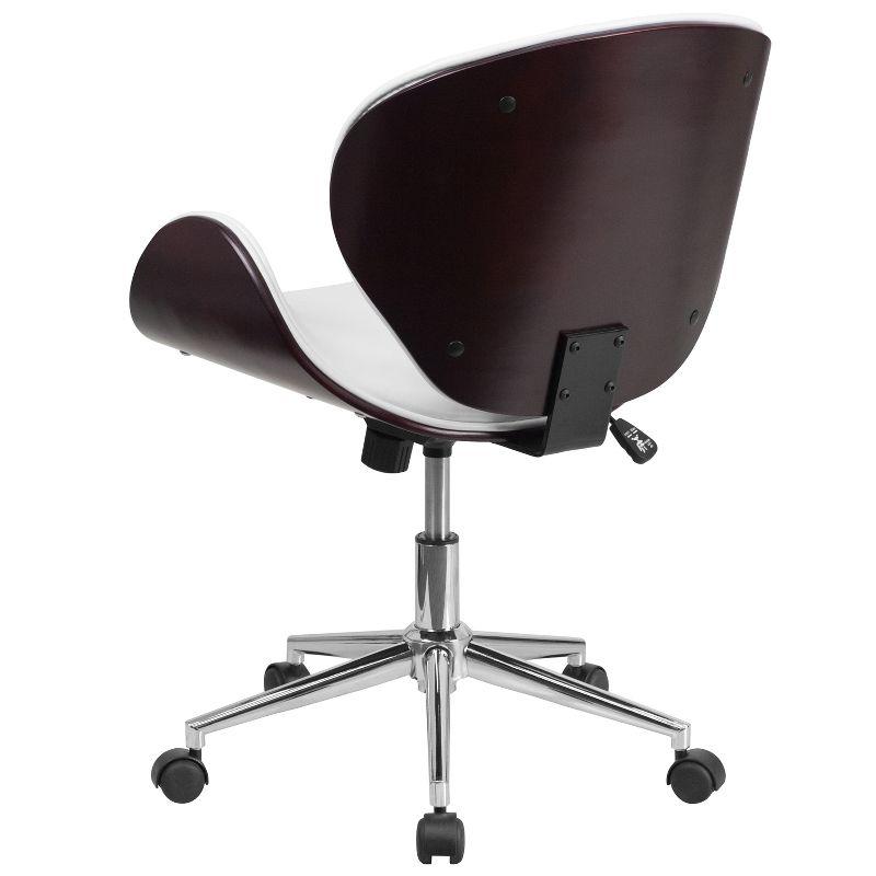 Flash Furniture Mid-Back Wood Conference Office Chair with LeatherSoft Seat