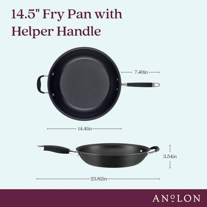 Anolon Advanced Home Hard Anodized Nonstick Frying Pan / Skillet with Helper Handle, 14.5 Inch