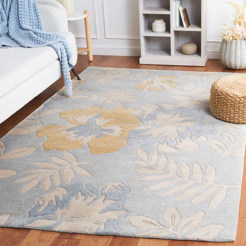 Soho Blue and Multicolor Hand-Tufted Wool Area Rug