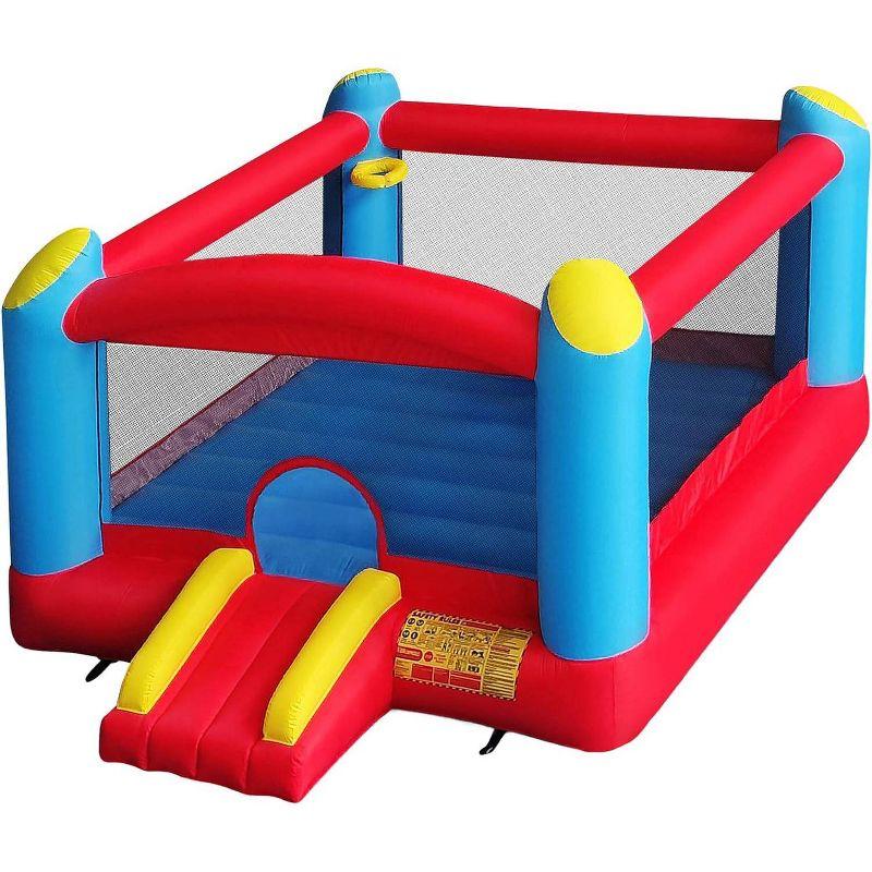 Enormous Giant Bounce House for Kids, Indoor Outdoor Inflatable Huge Bouncy Castle with Double Basketball Hoops, Includes Air Blower with GFCI