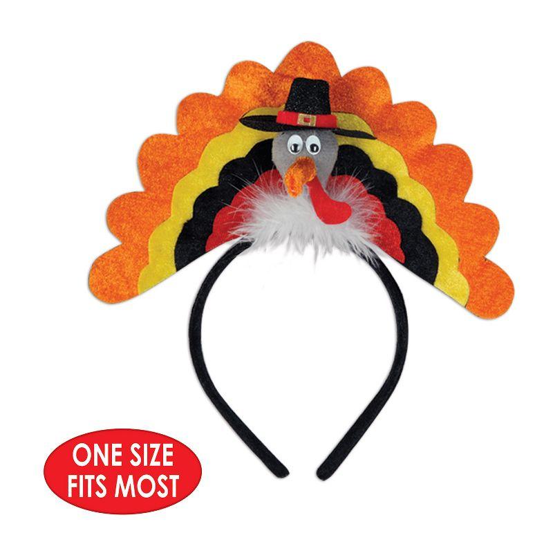 The Holiday Aisle® PMU Thanksgiving Party Costume Accessories Turkey Headband W/marabou (1/pkg) Pkg/1