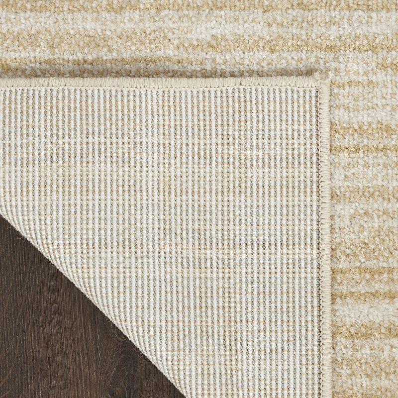 Nourison Essentials Easy Care Indoor Outdoor Area Rug - Ivory Gold 4' x 6'