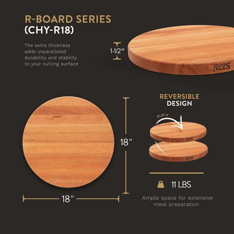 John Boos John Boos 18" Round Cutting Board, 1.5" Edge Grain