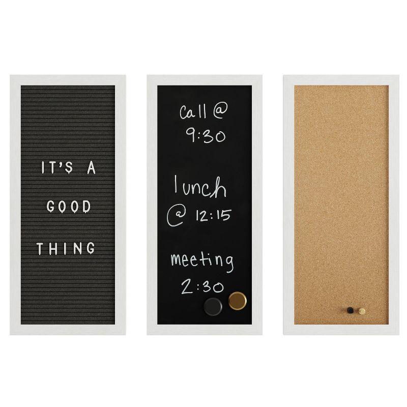 Martha Stewart Thomas Martha Stewart Cork Board, Chalk Board, Letter Board Set with Included Push Pins, Magnets, Liquid Chalk