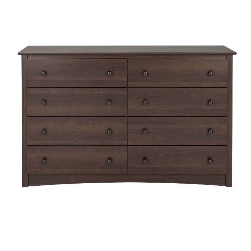 Sonoma 8 Drawer Dresser Espresso - Prepac: Laminated MDF, Metal Hardware, Includes Anti-Tip Kit