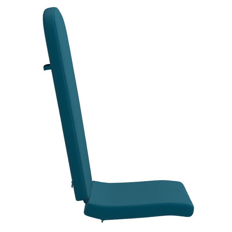 Flash Furniture Charlestown Set of 2 All Weather Indoor/Outdoor High Back Adirondack Chair Cushions, Patio Furniture Replacement Cushions - Teal