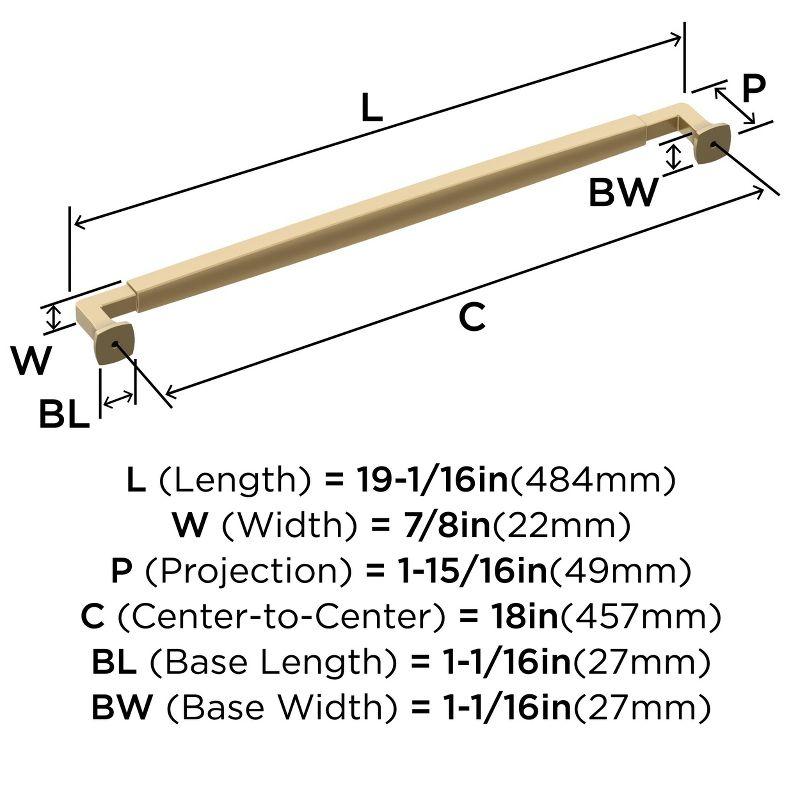 Amerock Stature 18 inch (457mm) Center-to-Center Champagne Bronze Appliance Pull