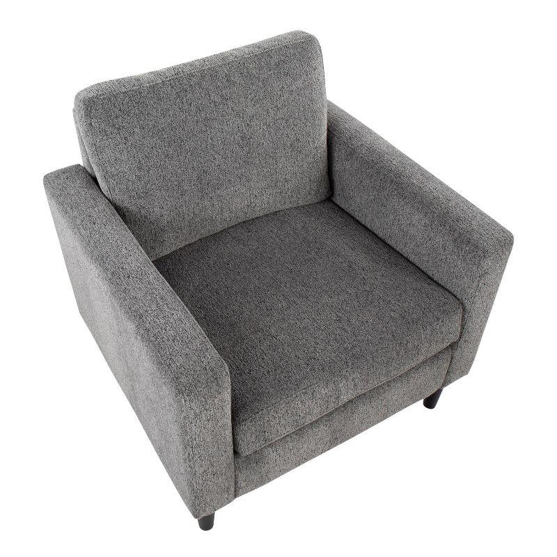 Wendy Accent Chair Gray/Black - Lumisource: Plush Upholstery, Contemporary Design, Bedroom & Den