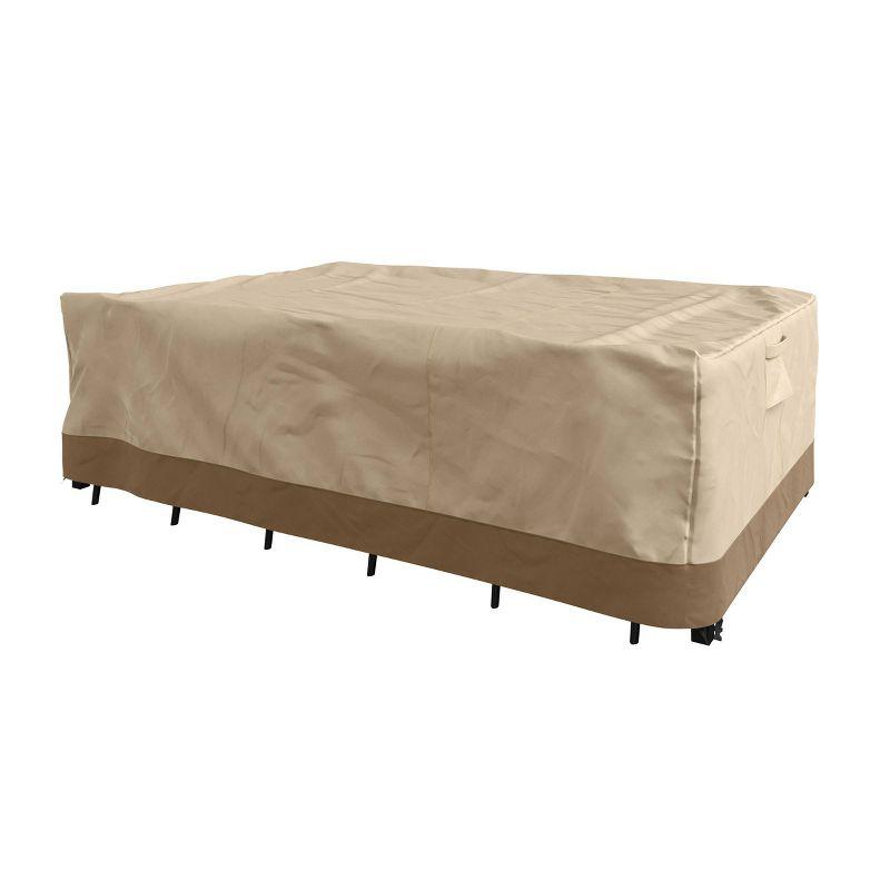 Beige Heavy-Duty Outdoor Furniture Cover with UV Protection