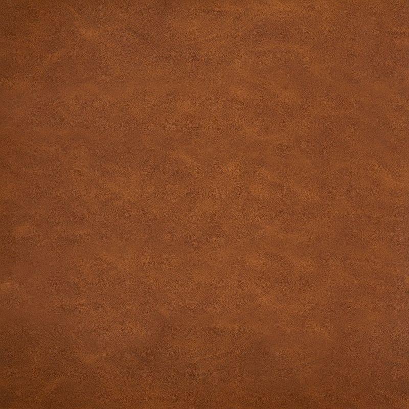 LumiSource Fredrick Contemporary Office Chair Faux Leather Brown: Swivel, Adjustable, Metal Frame, Fixed Arms
