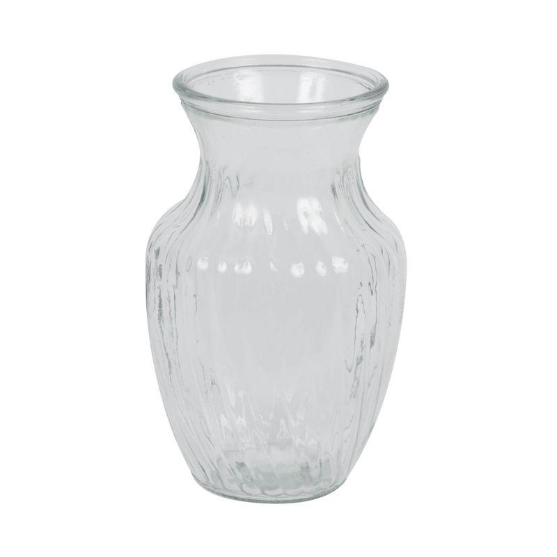 Vickerman 8" Clear Rose Vase. Includes two pieces per set.