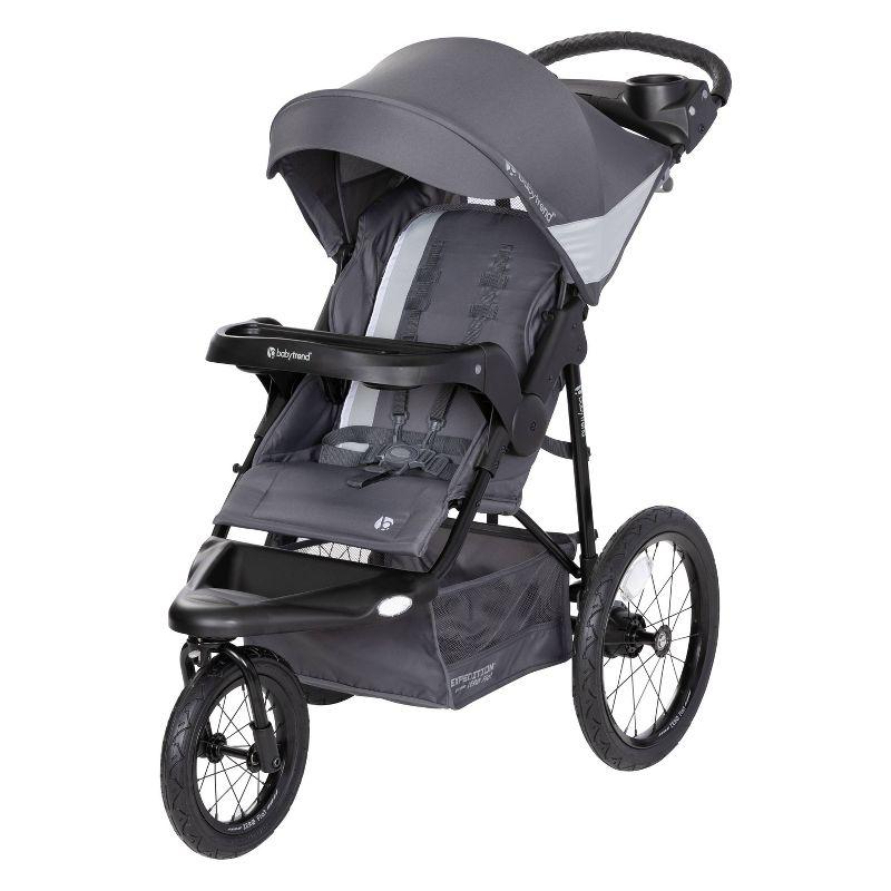 Baby Trend Expedition Zero Flat Stroller Jogger with LED Safety Lights - Dash Gray