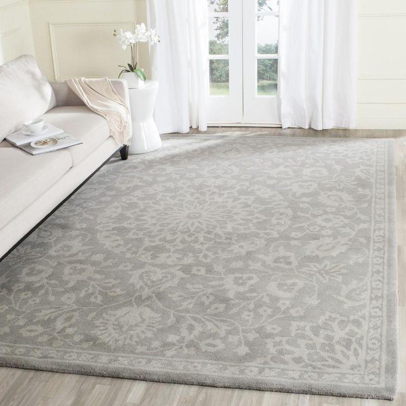 Plush Hand-Tufted Grey Wool 8' x 10' Area Rug