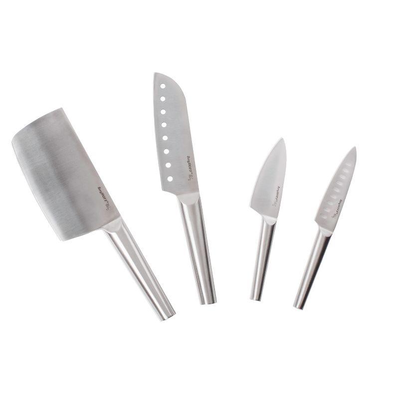 BergHOFF BergHOFF International Straight 4pc Stainless Steel Santoku Knife Set