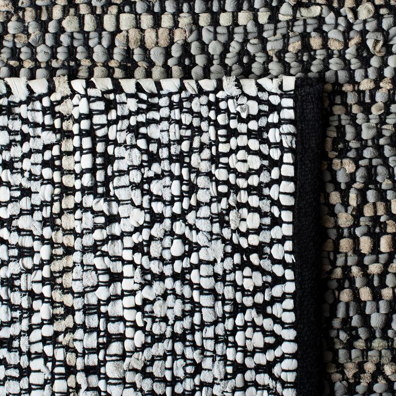 Vintage Leather VTL389 Hand Woven Area Rug - Light Grey/Grey - 6'x9' - Safavieh.