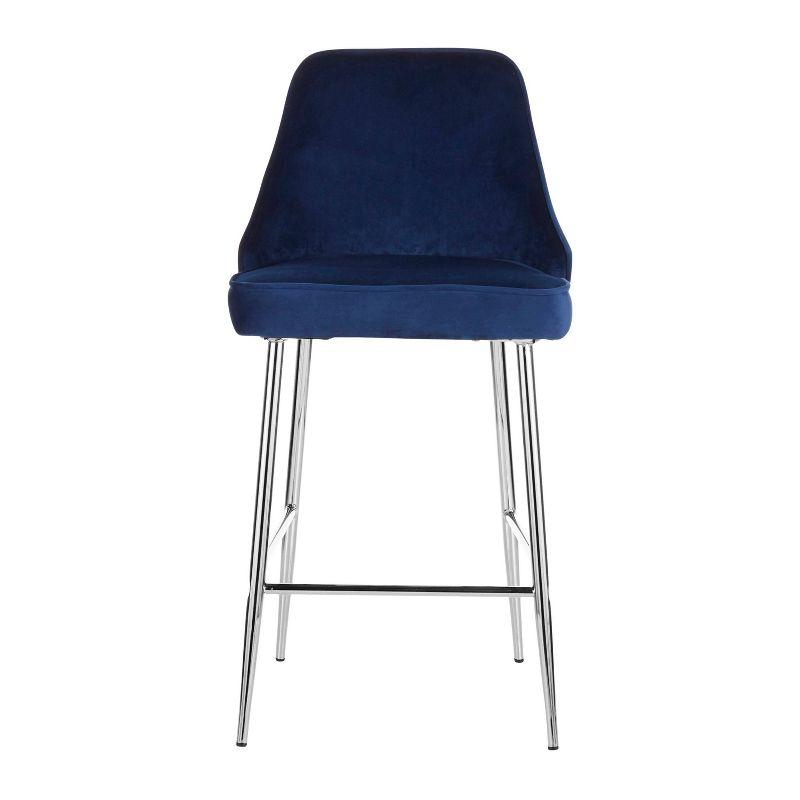 Upholstered Counter Stool with Metal Frame