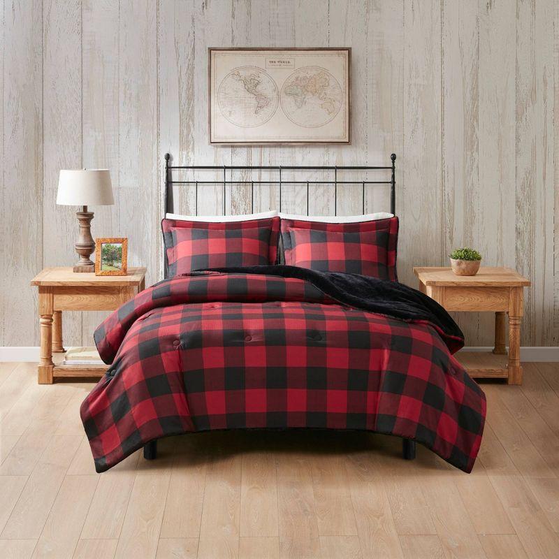 Woolrich Woolrich Bernston Faux Wool to Faux Fur Down Alternative Comforter Set
