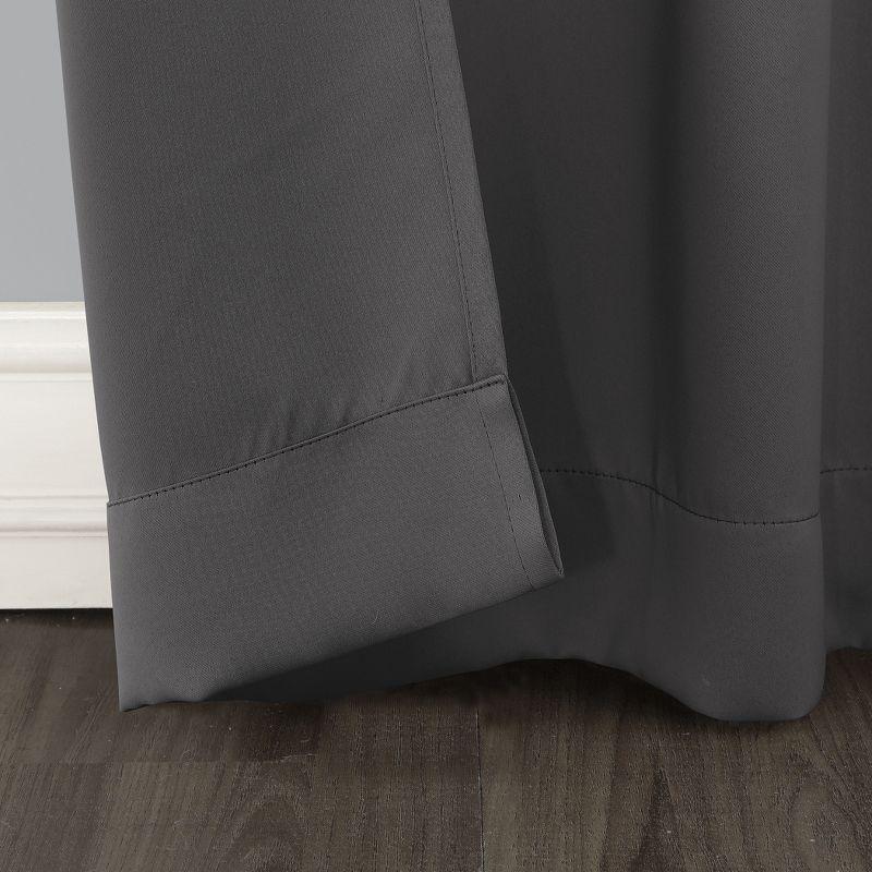 Charcoal Blackout Grommet Patio Door Curtain Panel, 100"x84"