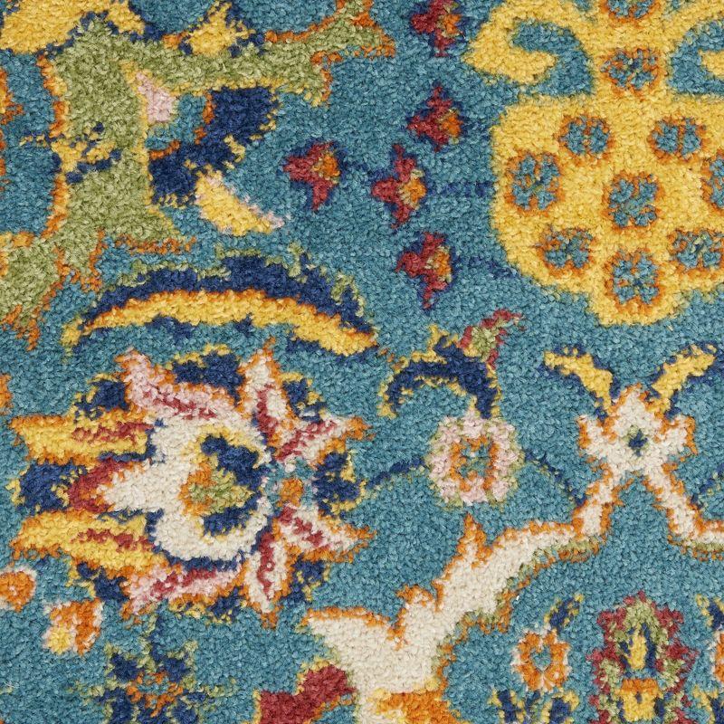 Nourison Allur Boho Indoor Area Rug Turquoise Ivory 9' x 12'