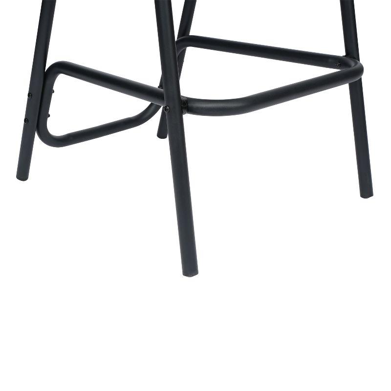 Lila Commercial Indoor-Outdoor Rattan Restaurant Barstool with Aluminum Frame