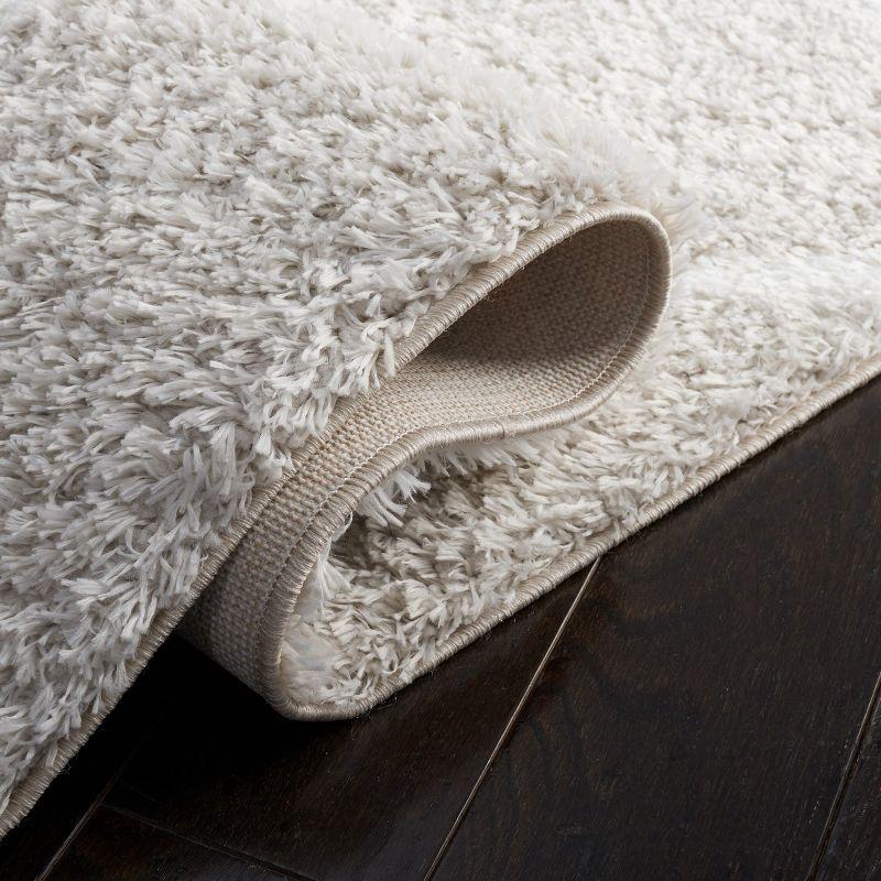 Tahoe Shag THO677 Power Loomed Indoor Runner Rug - Silver/White - 2'x9' - Safavieh