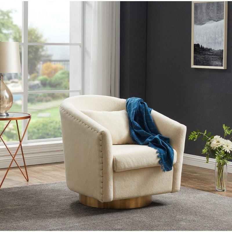 Skye Upholstered Swivel Barrel Chair