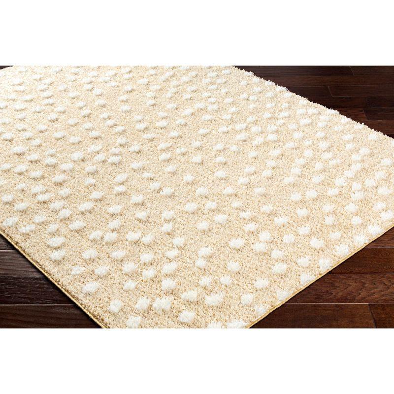 Hauteloom Bernt Beige Polka Dot Area Rug