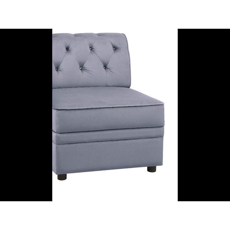 29" Bois Li Accent Chair Gray Velvet - Acme Furniture