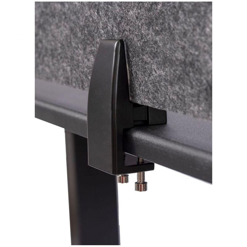 ReFocus Raw Clamp-On Acoustic Desk Divider  Reduce Noise and Visual Distractions with this Lightweight Desk Mounted Privacy Panel (Castle Gray, 59" x 16" , 23.6" x 16" , & 23.6" x 16" )