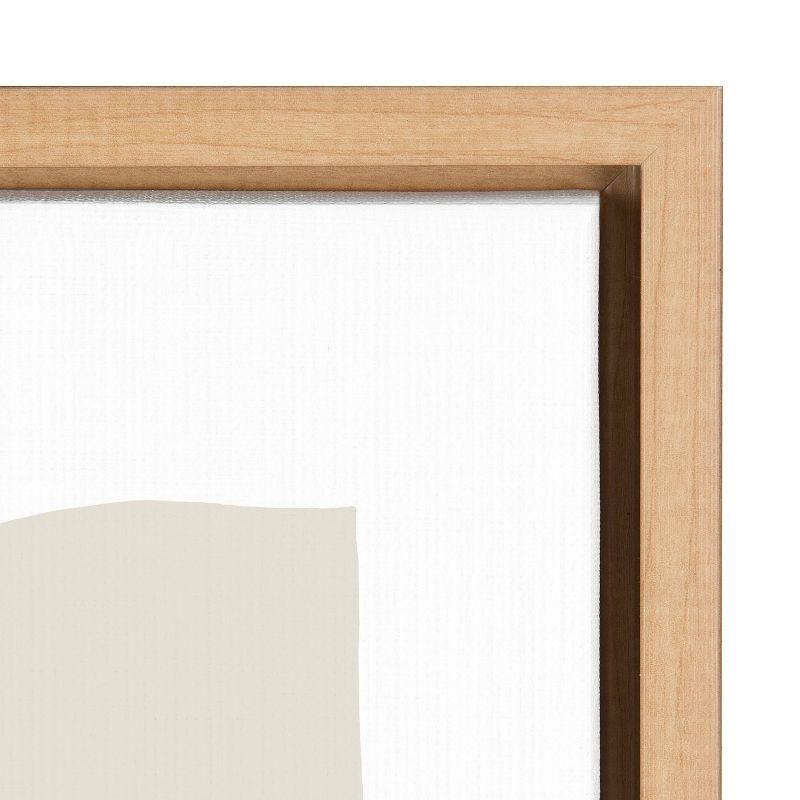 23" x 33" Sylvie Constructed II Neutral Framed Wall Canvas by Statement Goods Natural - Kate & Laurel All Things Decor