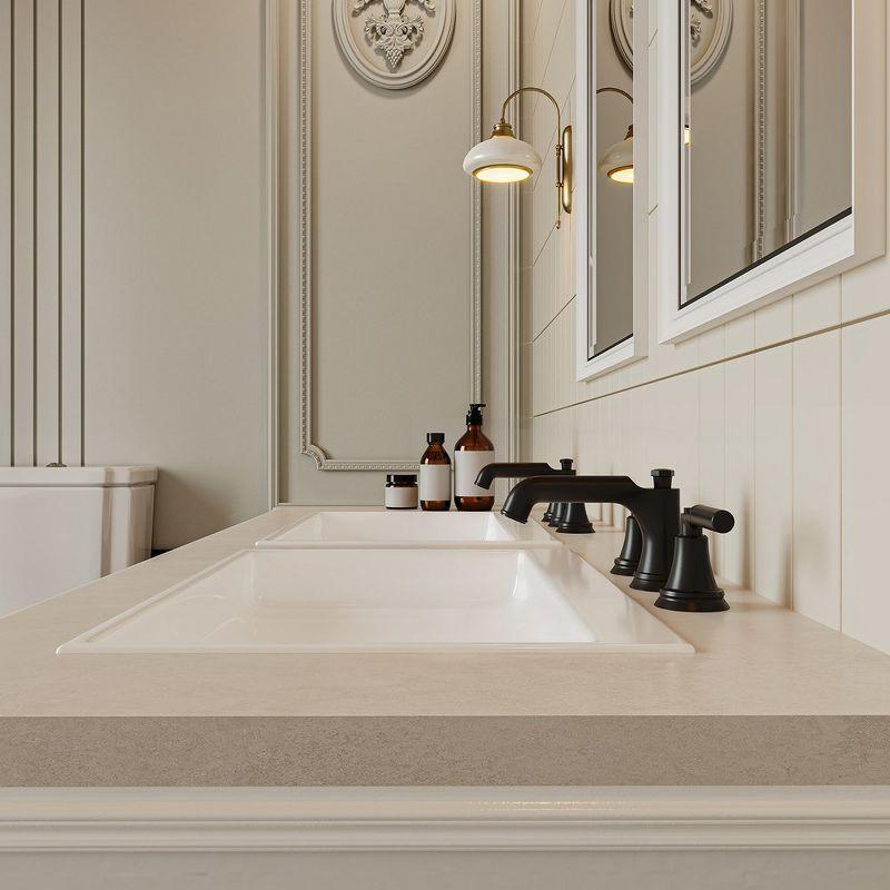 VIBRANTBATH 16456-Black Widespread 2-handle Bathroom Faucet with Drain Assembly