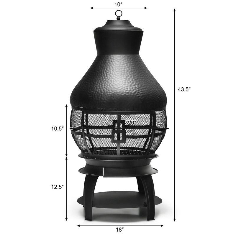 Heatmaxx Round Cast Iron Wood Burning Smokeless Chimnea
