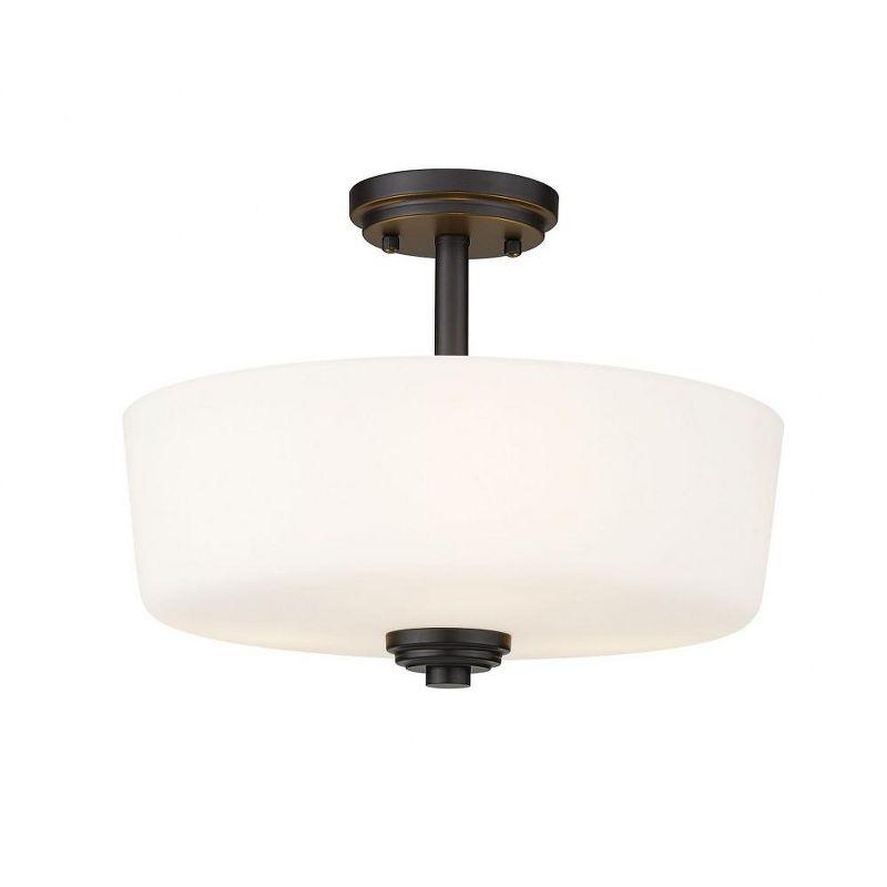 Z-Lite Arlington 3 - Light Semi-Flush Mount in  Bronze