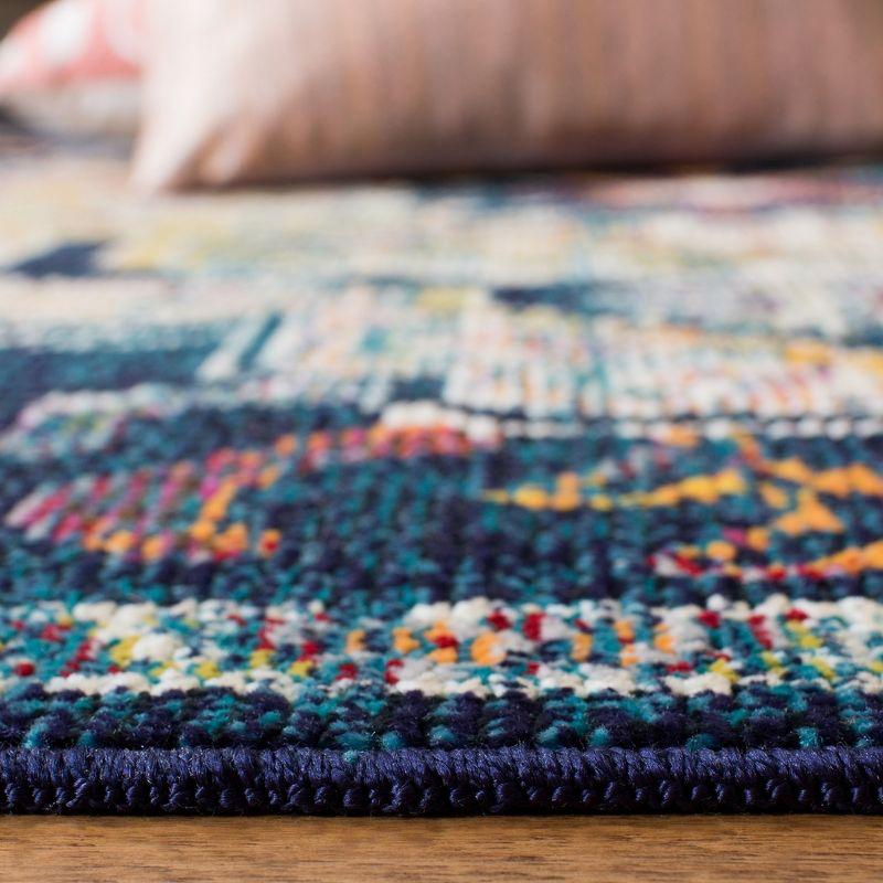 Crystal CRS501 Loomed Indoor Area Rug - Navy/Fuchsia - 7'x7' - Safavieh