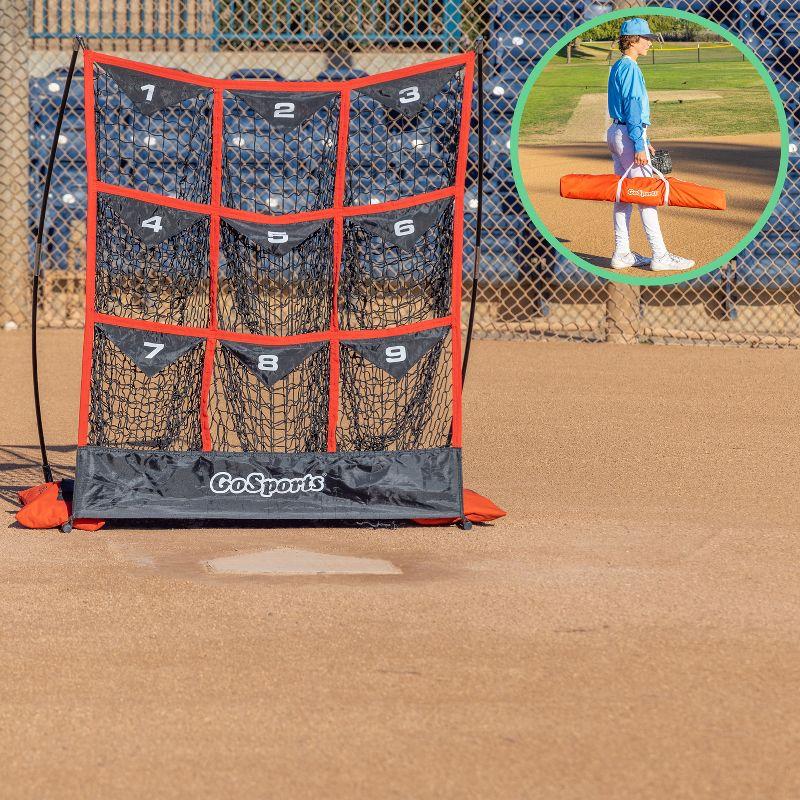 GoSports 9 Pocket Baseball and Softball Pitching Strike Zone Target Net