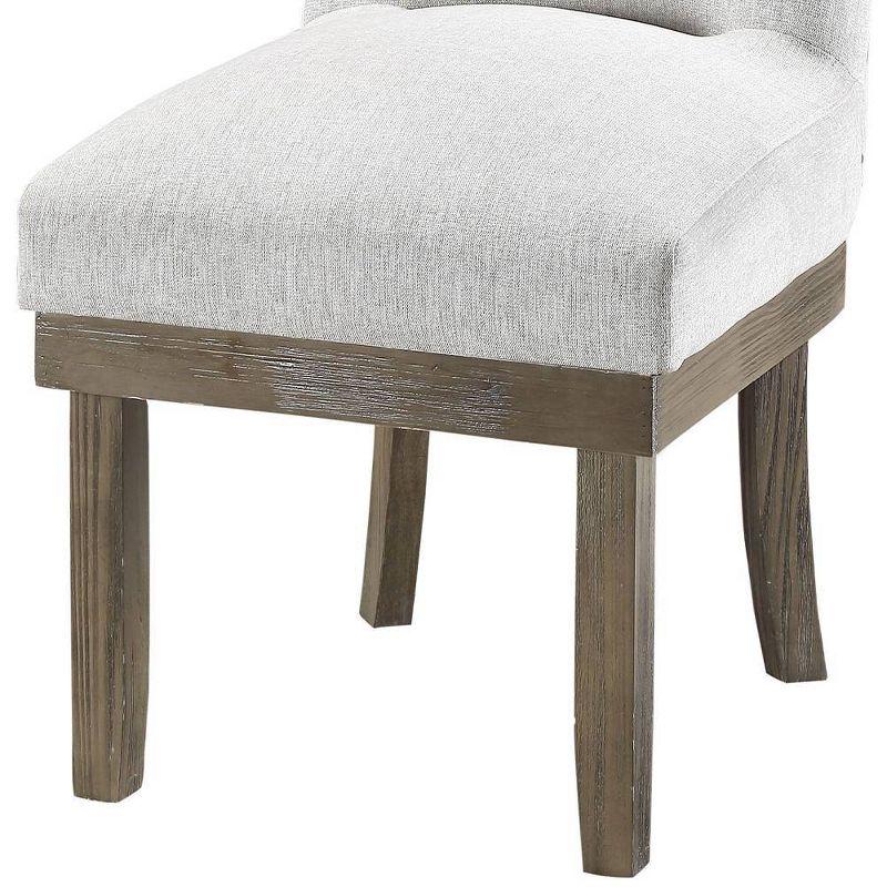 Landon Linen Upholstered Side Chair in Gray