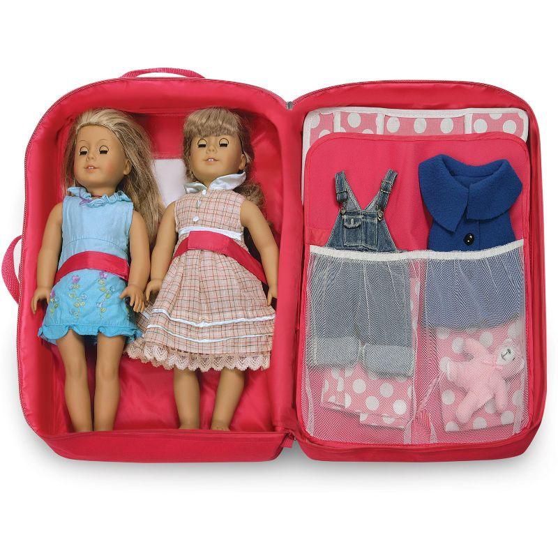 Badger Basket Double Doll Travel Case with Bunk Bed