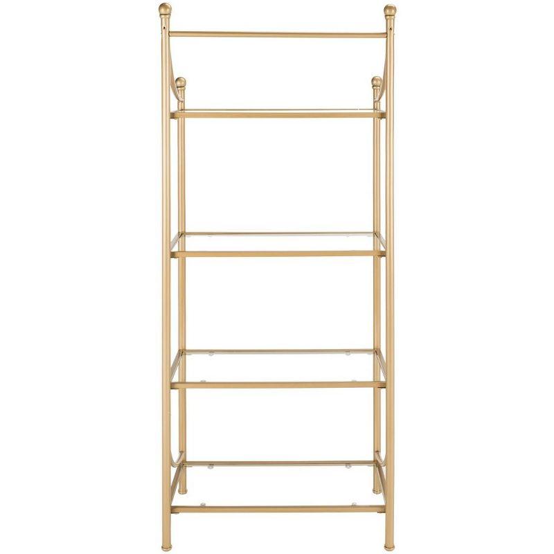 Diana 4-Tier Etagere - Tempered Glass/Gold - Safavieh