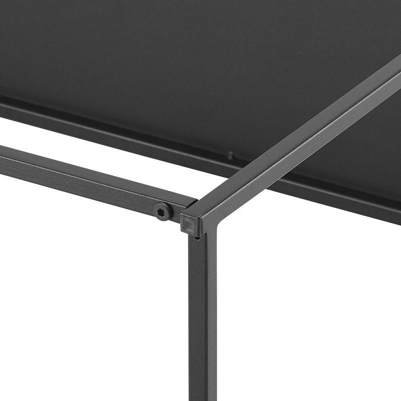 Braxton Matte Black Steel Slim Frame 3pc Table Set