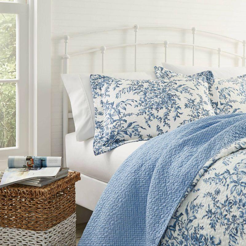 Laura Ashley Laura Ashley Bedford Cotton Reversible Quilt Set