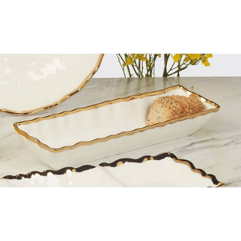 Certified International Regency Cracker Tray Gold