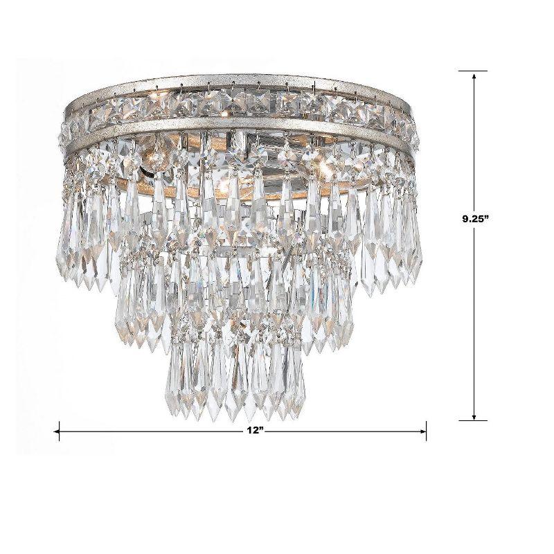 Crystorama Lighting Mercer 3 - Light Flush Mount in  Olde Silver