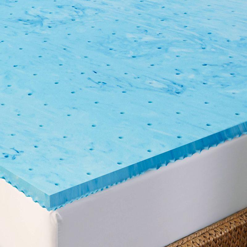 Arctic Sleep Queen Cool gel 1.5" zone memory foam topper: Woven Fabric, Spot Clean, Fits up to 12" Mattress