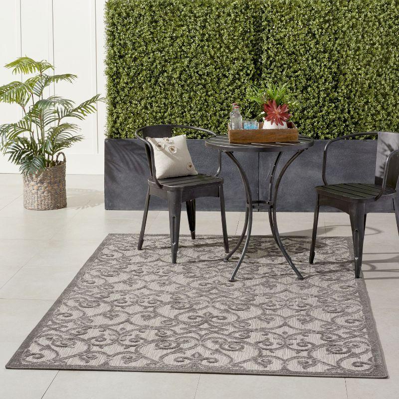 Nourison Aloha Contemporary Scroll Outdoor Rug