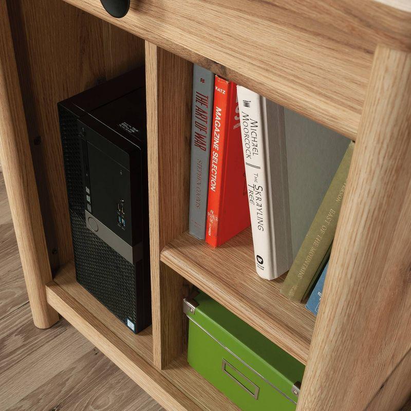 Timber Oak Computer Desk with Drawers and Shelves