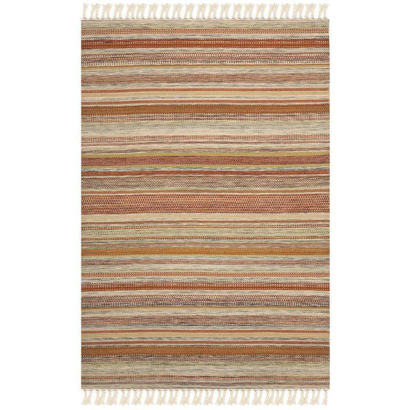 Striped Kilim STK311 Hand Woven Indoor Area Rug - Beige - 6'x9' - Safavieh.